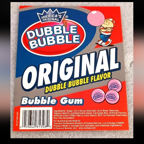 2 Original Dubble Bubble Flavor Gum Machine Vending Display Card 2000s NOS NEW - Picture 5 of 5